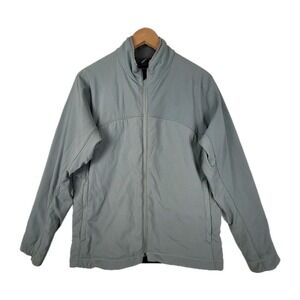 NIKE ACG VINTAGE GRAY JACKET MENS MEDIUM FULL ZIP OUTDOOR LAYER 2 SOFT SHELL